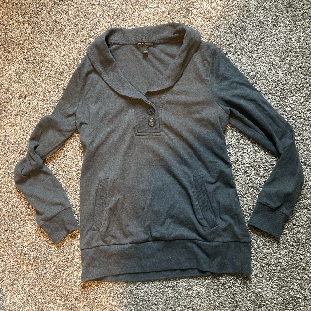 Banana Republic Size M Gray Sweatshirt